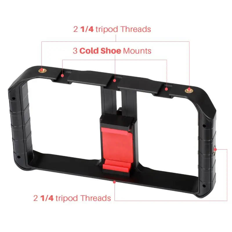 Штатив стабилизатор для видеосъемки смартфона с 3 башмаками|Аксессуары