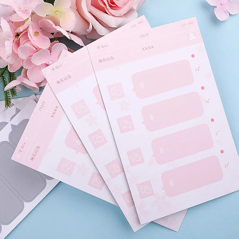 Креативная открытка на день Святого Валентина белая наклейка сделай сам стол