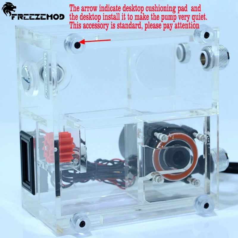 

FREEZEMOD GQSX-Y1 Double Optical Drive Water Cooling Water Tank Desktop Integrated Notebook Water Pump Industrial Thermometer