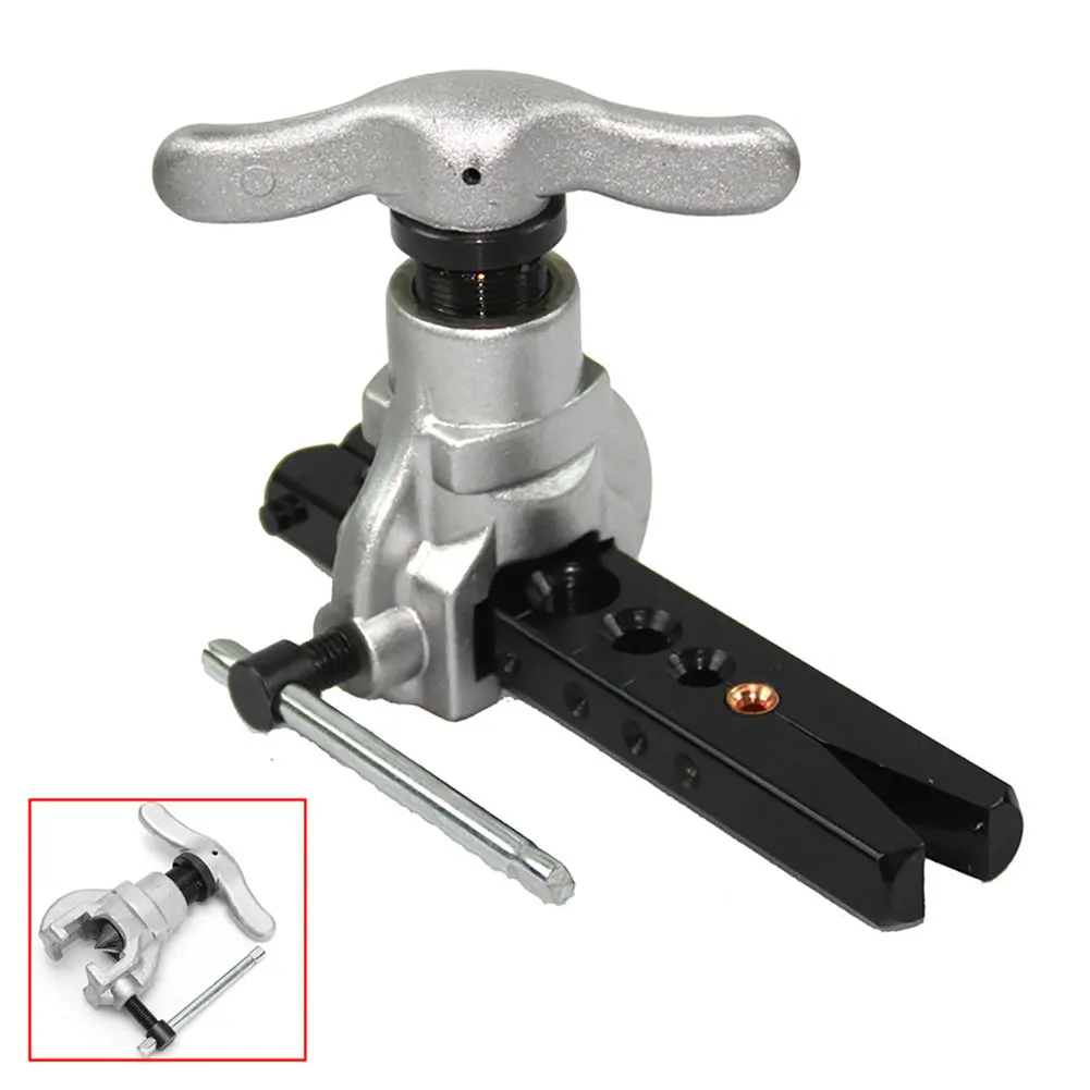 

Flaring Tools Set Heavy Duty Eccentric Cone Type Kit with Bracket Splint for Pipeline Reamer Flaring Tool Steel Pipe Expander