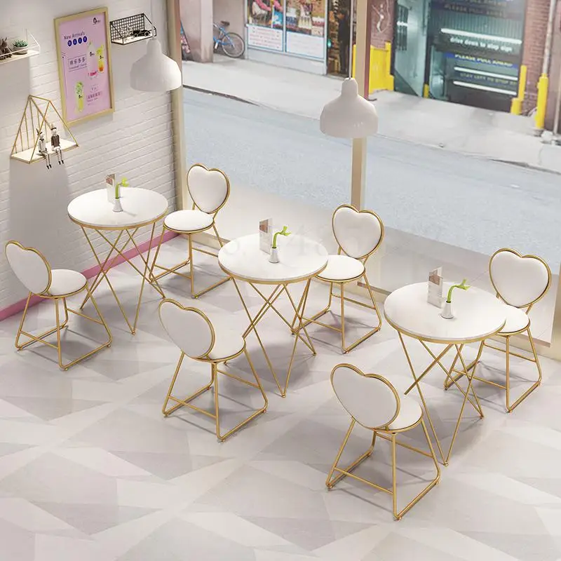 Красный магазин столы и стулья комбинированный круглый стол креативные