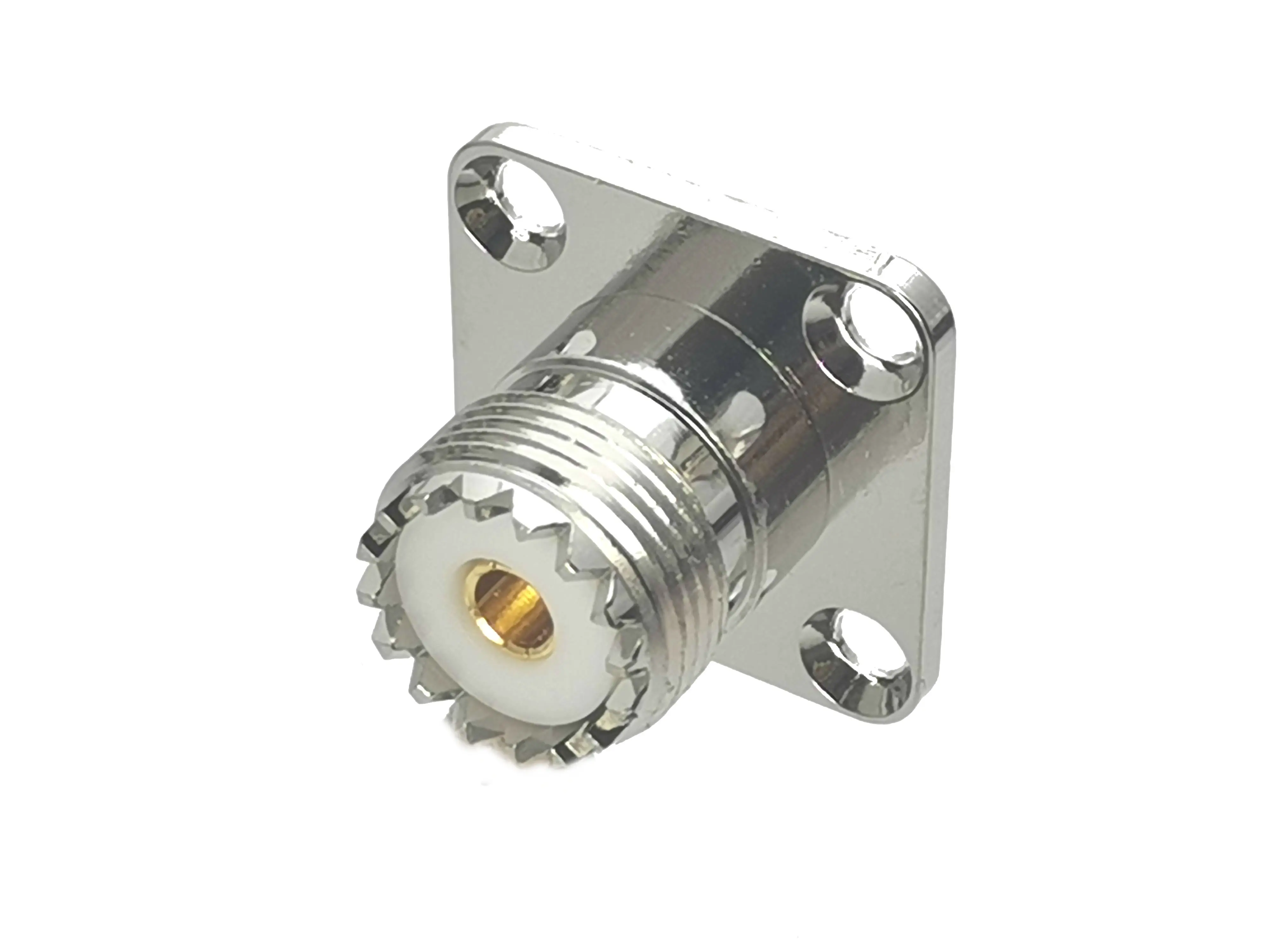 10Pcs Connector UHF SO239 Female Jack 4-holes Flange Solder for Panel Mount RF Coaxial Adapter | Обустройство дома