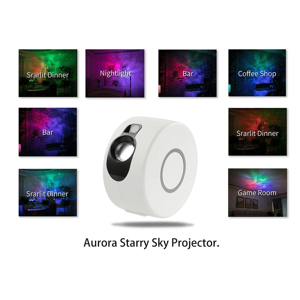 

Star Sky Projector Lamp Starry Star Night Light Projection Ocean Waving Lights 360 Degree Rotation Night Lighting Lamp for Kids