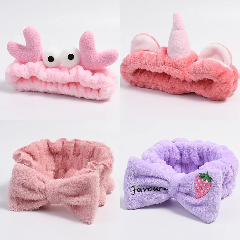 Новинка 2020 ободок с бантиком из кораллового флиса блестками для женщин и девочек