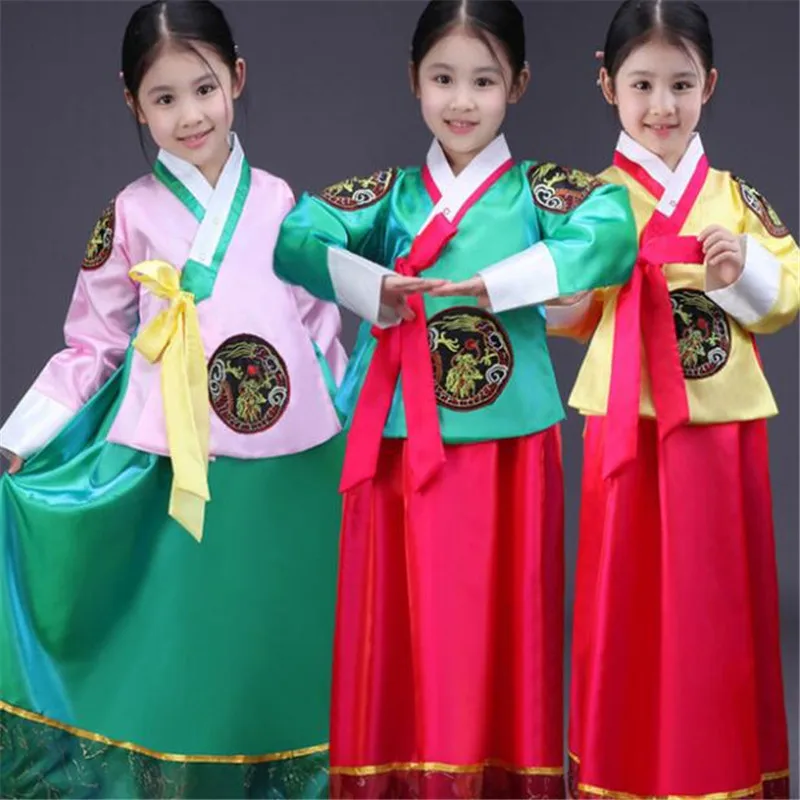 Традиционное платье Hanbok традиционный костюм для народного танца в Корейском