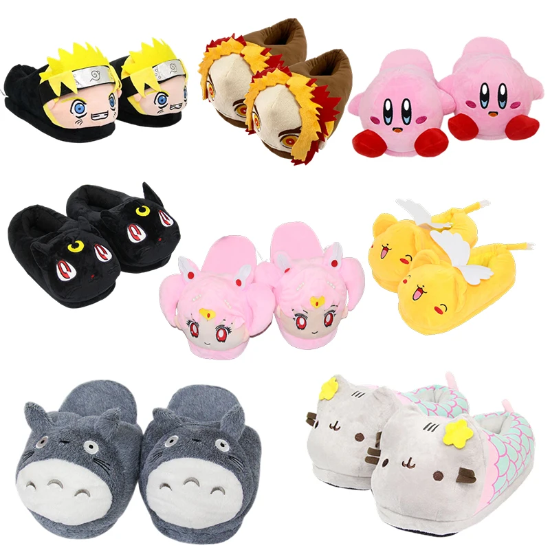 

Animeperipheralslipper Toy Monkey King Sailor Moon Naruto Kirby Sesshoumaru Pluche Anime Plushie Schoenen Gift Couple Props Soft