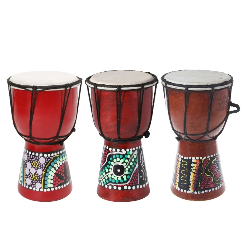 Профессиональный барабан Djembe из козьей кожи 4 дюйма ручной народного мира