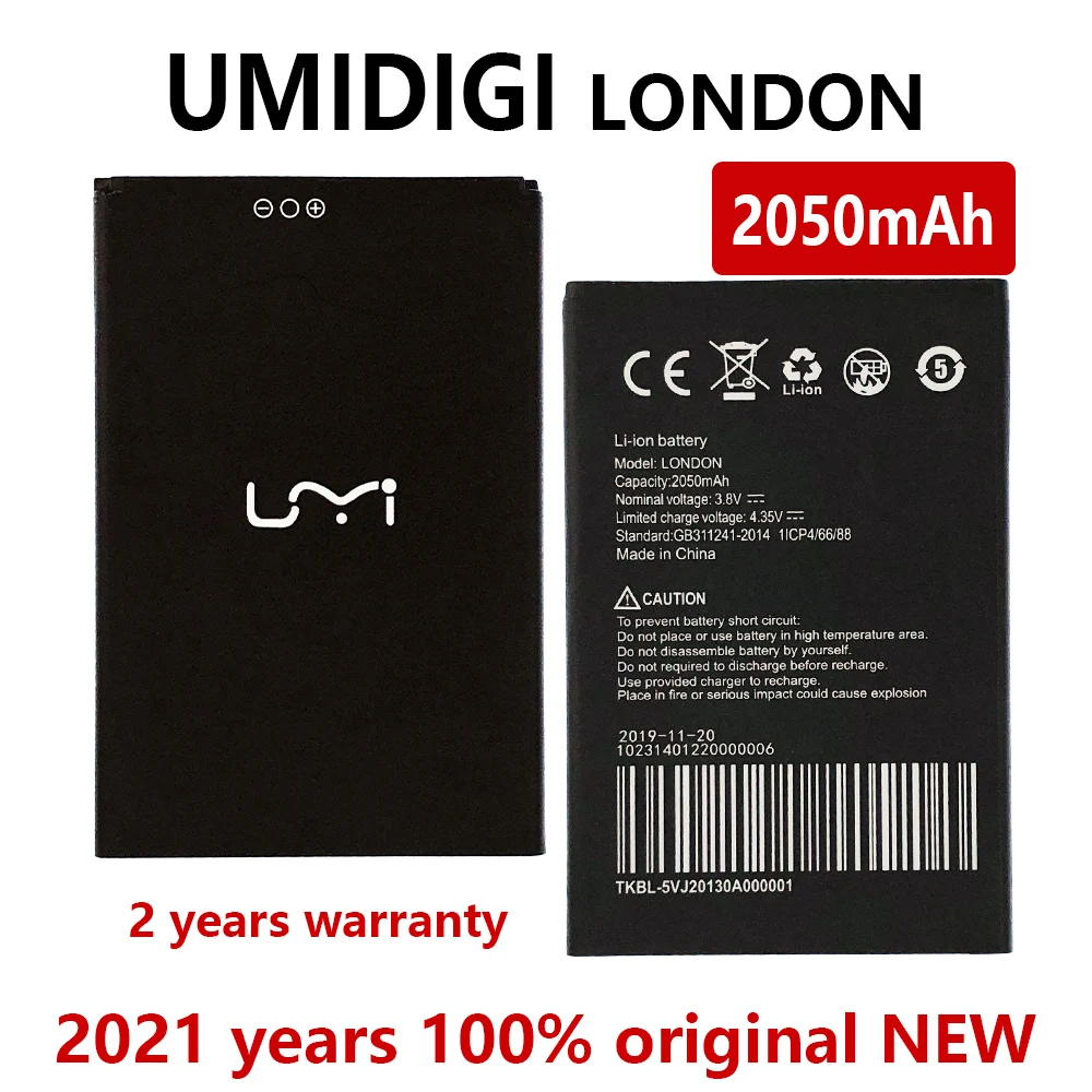 

New 100% Original 2050mAh Phone battery For UMI Umi Umidigi London Mobile Phone Batteries Bateria With Gift Tools