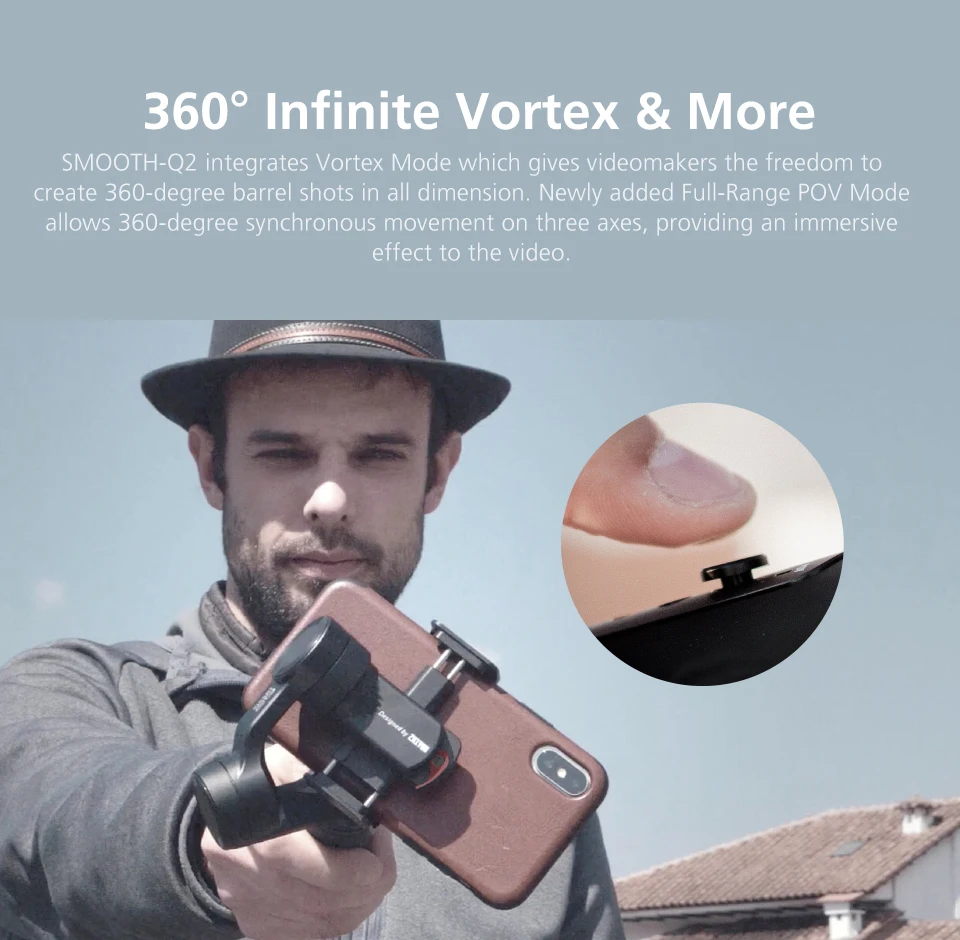 Zhiyun Smooth Q2 маленький карманный размер 3-осевой смартфон ручной карданный для iPhone samsung huawei Xiaomi VS DJI Osom Mobile 3 Feiyu