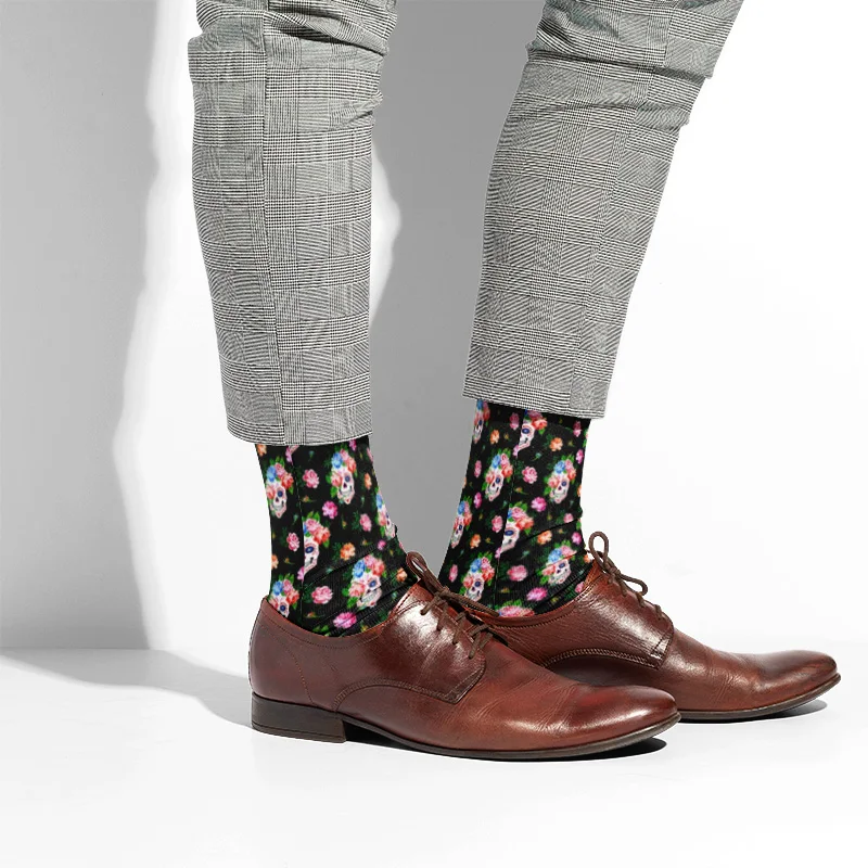 Носки хлопковые в стиле Харадзюку для мужчин и женщин повседневные забавные