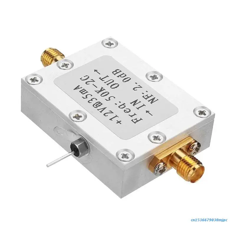 

50K-2G LNA low noise amplifier high gain 31DB 0.5Gflatness RF amplifier wide