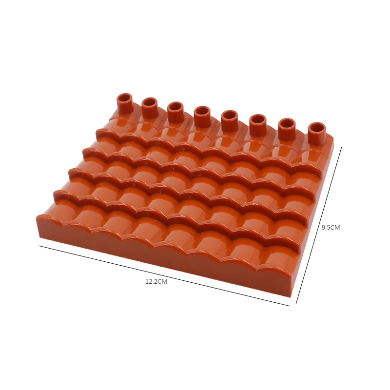 

Big size Castle Scenes Wall Roof Accessories Building Blocks Compatible With DuploINGlys Assemble parts blocks Toys For Children