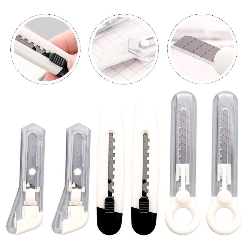 

6Pcs Multifunctional Office Cutters Simple Handheld Craft Cutters Useful Cutters