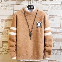 korean fashion sweater long sleeve shirts cashmere sweater autumn fashion clothing men streetwear slim fit wool sweater pullover