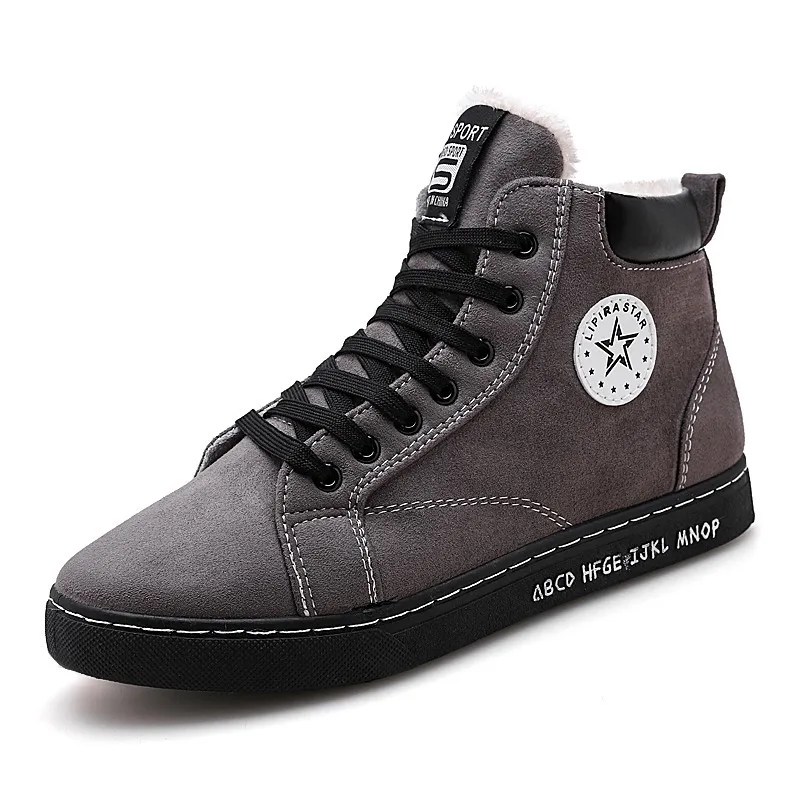 Демисезонные зимние мужские ботинки классические из искусственной кожи