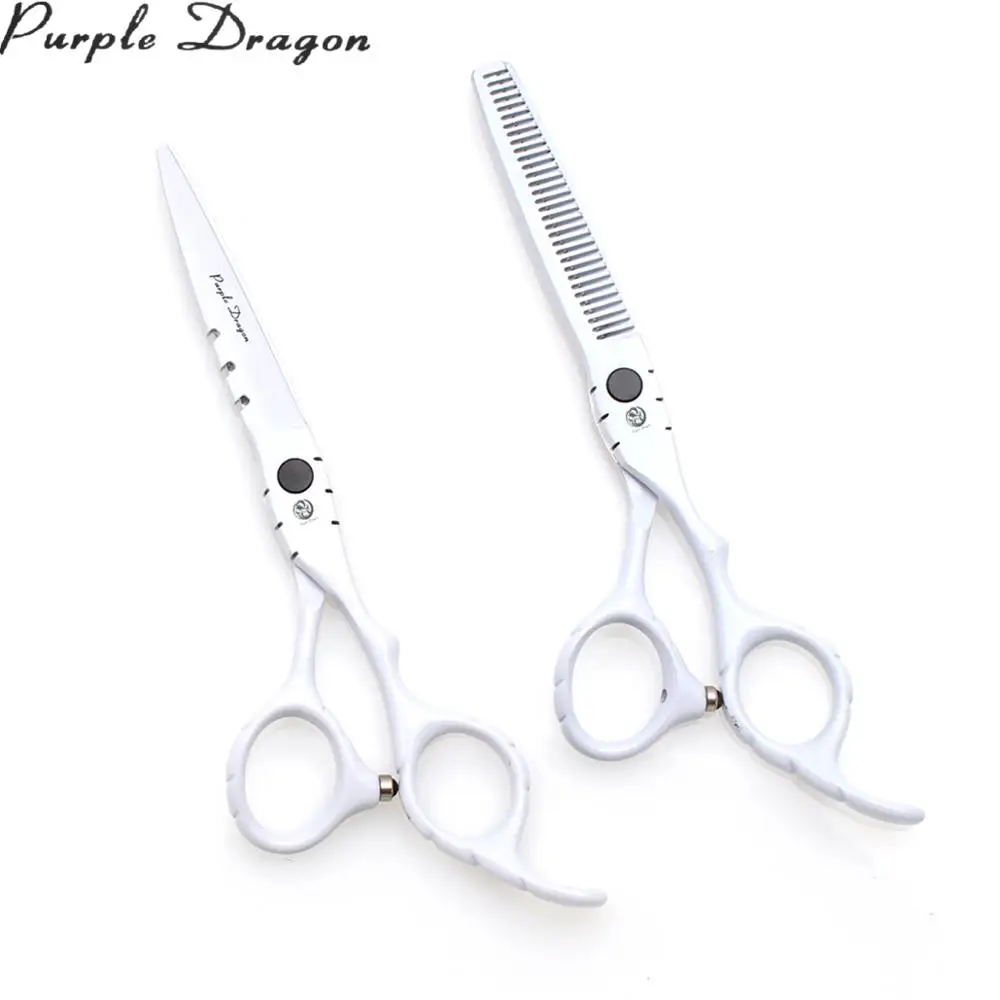 

Sell in Bulk 5.5" Purple Dragon 1010# Barber Scissors Professioanl Hair Cutting Scissors Thinning Shears Haircut Set Red Color