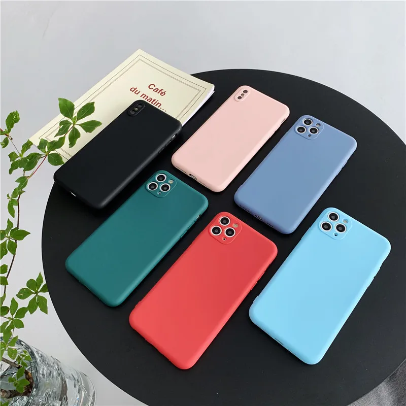 Для Xiaomi 10 lite cc9 Candy простой однотонный чехол для Redmi Note 8 Pro 9s 10x K20 K30 тонкая защита от