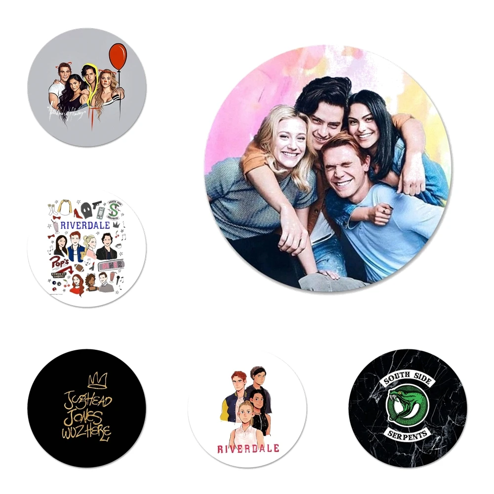 

Значки American TV Riverdale South Side Serpents, значки, значки, металлические значки декоративные броши