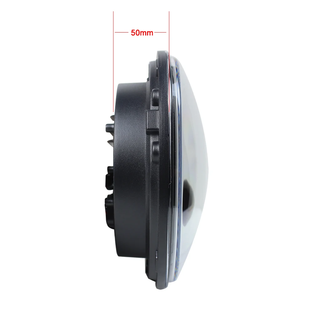 Пара черных 7 дюймовых СВЕТОДИОДНЫХ Фар H4 для Jeep Wrangler JK 2 Door 4 LandRover Defender Head