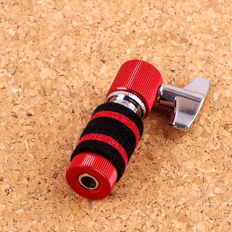 1 Set Alloy Standard Jazz Drum Red Hi-Hat Cymbal Clutch Stand Post for for Percussion Instrument Parts Replacement with