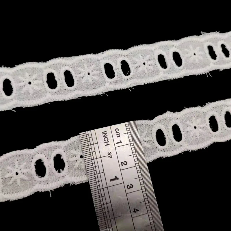 2 см вырезанная Цветочная вышитая хлопковая кружевная отделка сделай сам Одежда