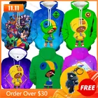 Толстовка WEREWOLF Shark LEON для стрельбы, 3D худи, Мужская одежда, свитшот, Детская пушка со звездами, Leon, Детские топы для мальчиков и девочек