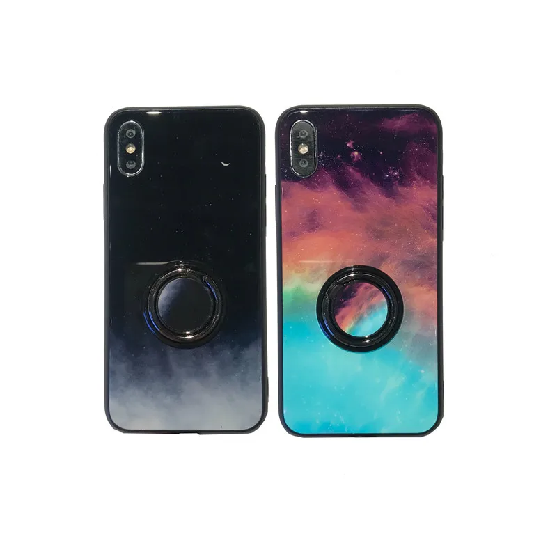Роскошный красивый чехол для Iphone 11 Pro XS MAX XR X 6 7 8Plus с кольцом из закаленного
