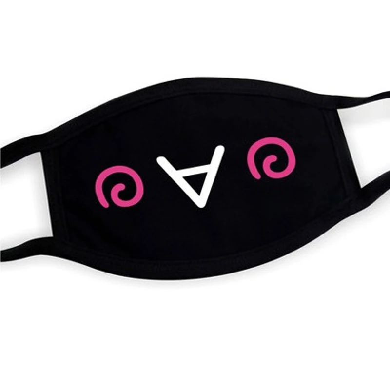 Милый смайлик маска Модная хлопковая футболка со смешным Auti Пыль аниме эмоция