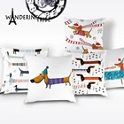 Новинка, чехол для подушки с изображением таксы, сосиски подушка в виде щенка, чехол для дивана Чехлы для подушек с изображением собак, декоративные подушки для кровати, чехол s