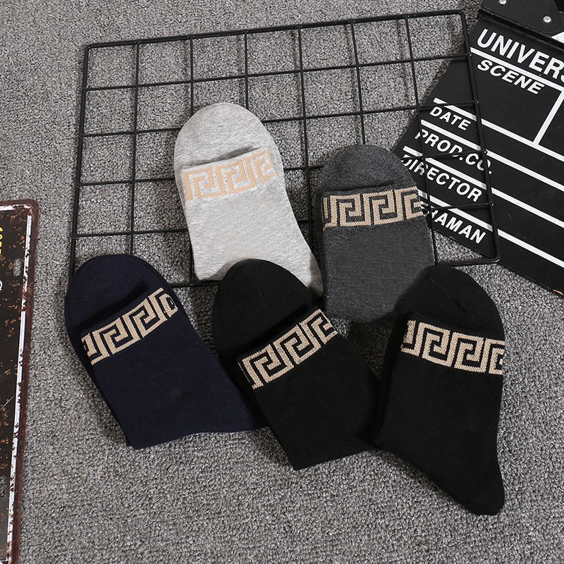 5 Pairs Lot Unisex Women Men Boy Socks Breathable Sports Letter Comfortable Cotton Blend Ankle Running Business Socks