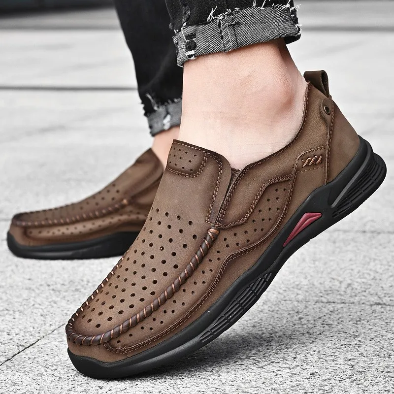 

High Quality 2021 New Men Comfortable Sneakers Waterproof Shoes Leather Sneakers Fashion Casual Shoes Male Plus Size 38-46