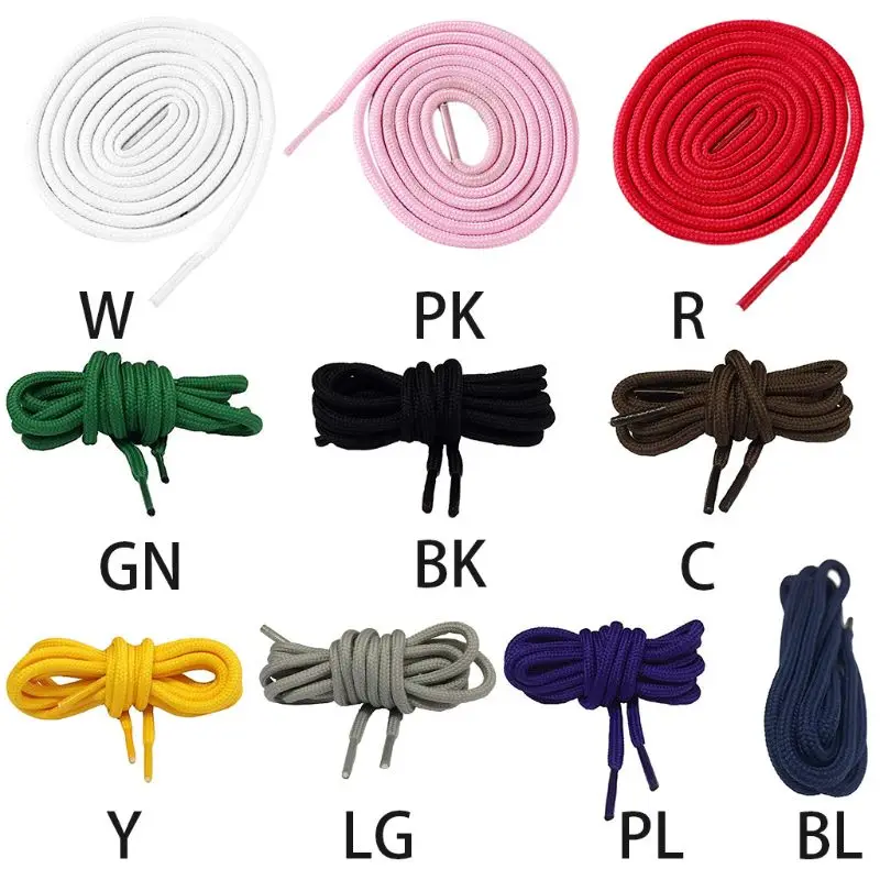 

2Pcs/Pair 10 Colors 80cm Polyester Round Shoelaces Universal Colorful Sweet Candy Color Runners Athletes Shoe Strings