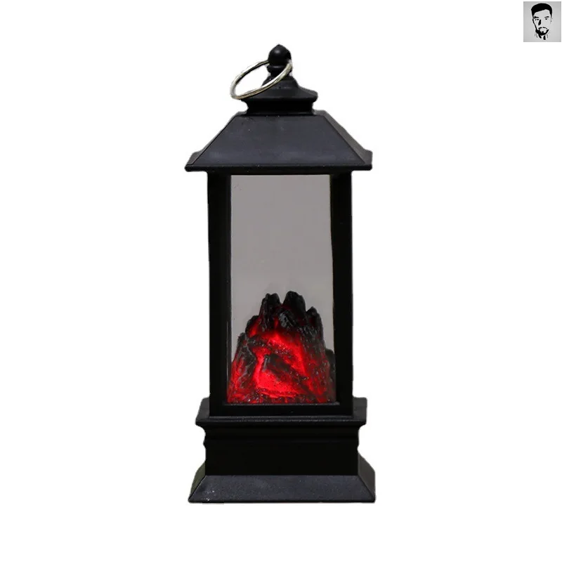 

Halloween small wind lanterns flame lights candle lights fireplace lights ghost festival decoration props glowing toys