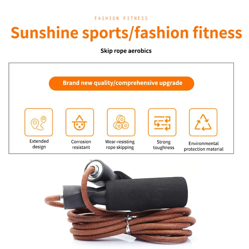 

Скакалка для аэробных упражнений, бокса, 1 шт., Скакалка с регулируемой скоростью, для фитнеса, черный полипропиленовый шнур, Скакалка для тр...