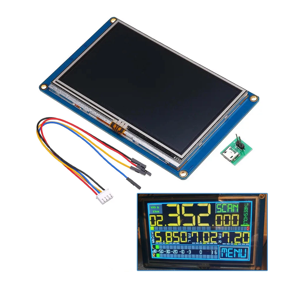 

Nextion NX4827T043 4.3 Inch 480x272 HMI Intelligent Smart USART UART Serial Touch TFT LCD Screen Module Display Panel For RSP