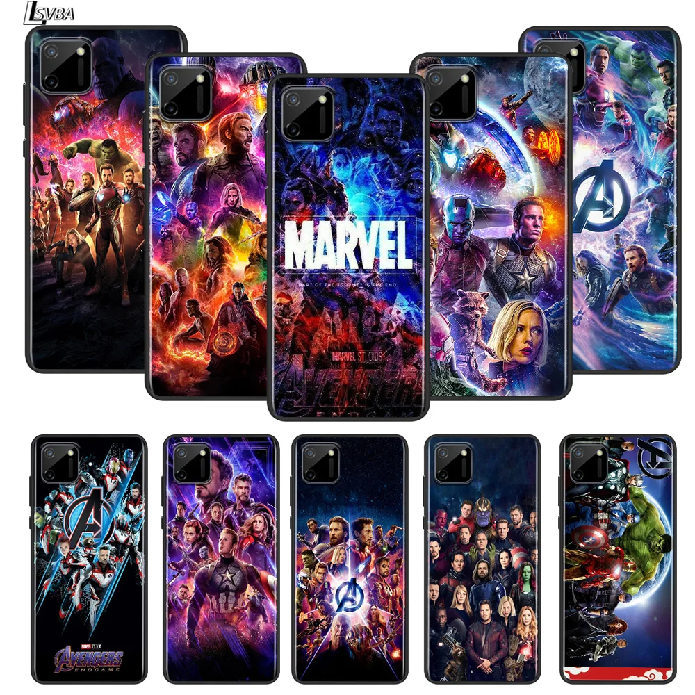 

Marvel The Avengers For OPPO Realme 5 5S 5i 6 6S 6i 7 7i 8 8i Narzo 10 20 30 Q3 q3i Pro 5G Global Black Phone Case