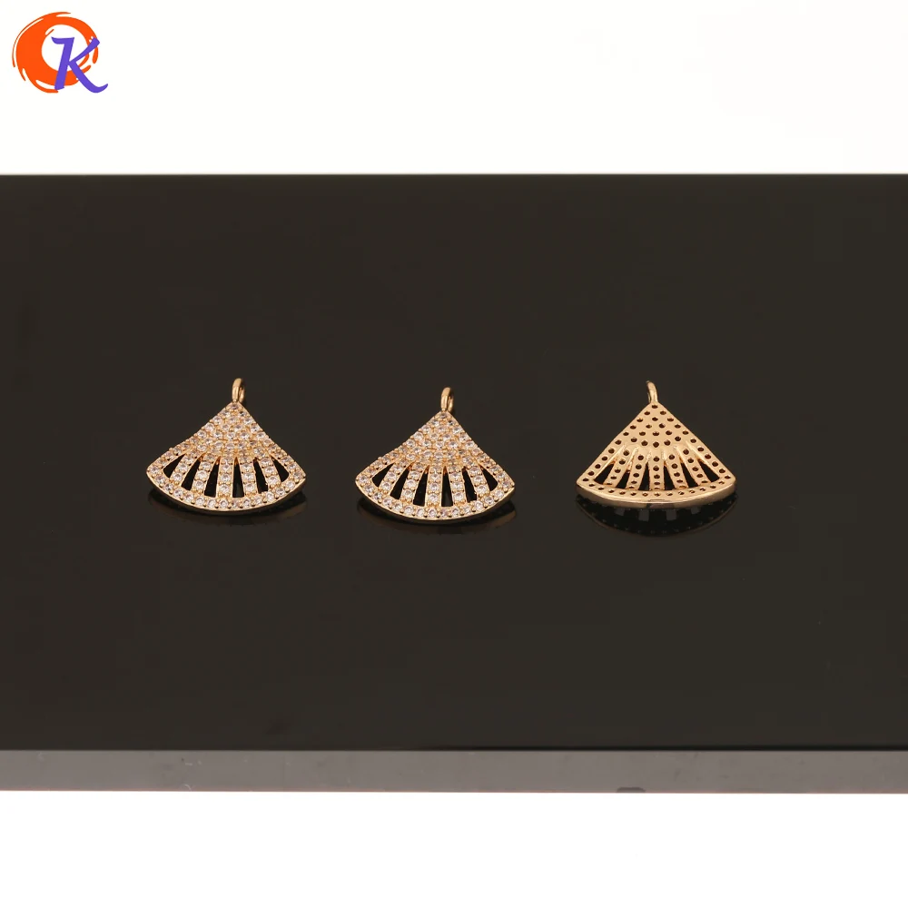 

Cordial Design 30Pcs 17*17MM Jewelry Accessories/CZ Charms/Hand Made/Connectors/Sector Shape/Earring Findings/DIY Making/Pendant