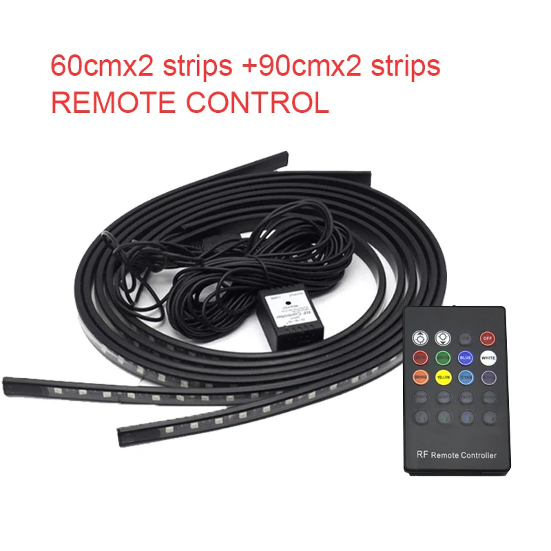 

Car Flexible Underglow Strip Light LED Underbody Remote /APP Control RGB LED Neon Lights Auto Decorative Ambient Atmosphere Lamp