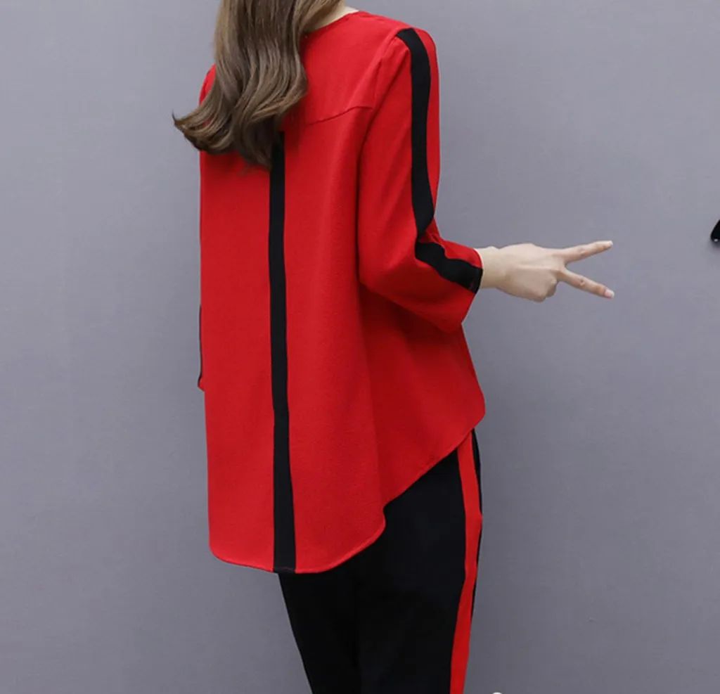 Женский спортивный костюм с капюшоном свободная блузка V образным вырезом и