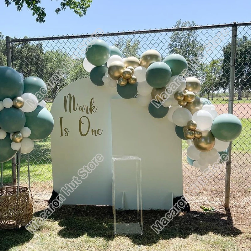 

Avocado Green Wedding Birthday Party Background Baby Shower Festival Golden Decoration Event Celebration Balloon Garland Kits