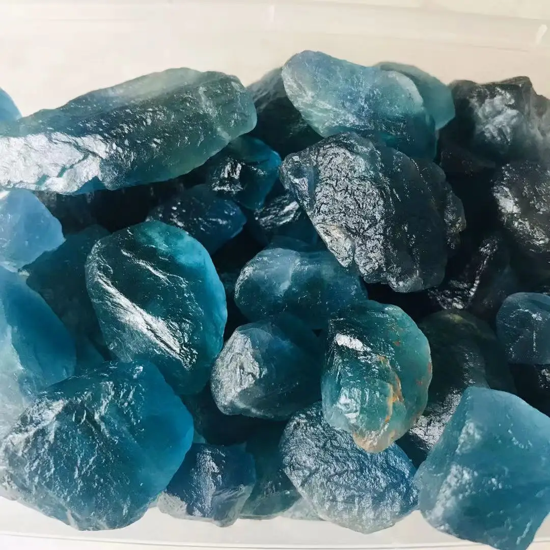 Natural Blue Fluorite Crystals Mineral Raw Rough Stone 300g