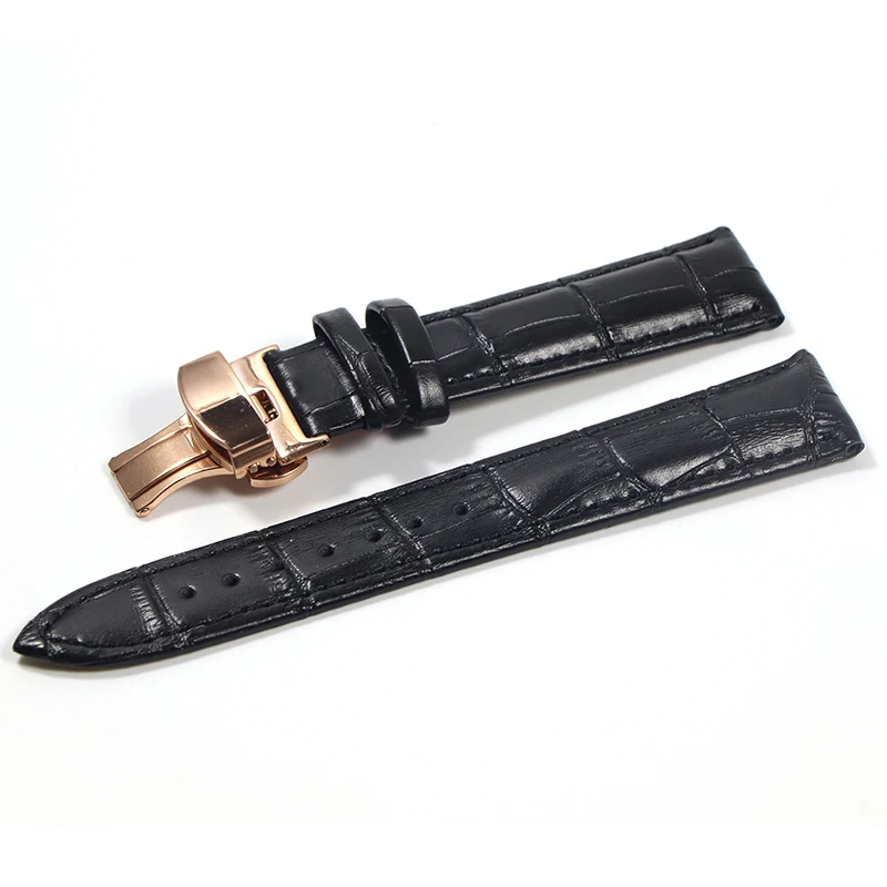 Watchband Genuine Leather Straps Cowhide strap watch strap Butterfly Buckle Watch Accessories Belt 18mm 20mm 22mm 24mm