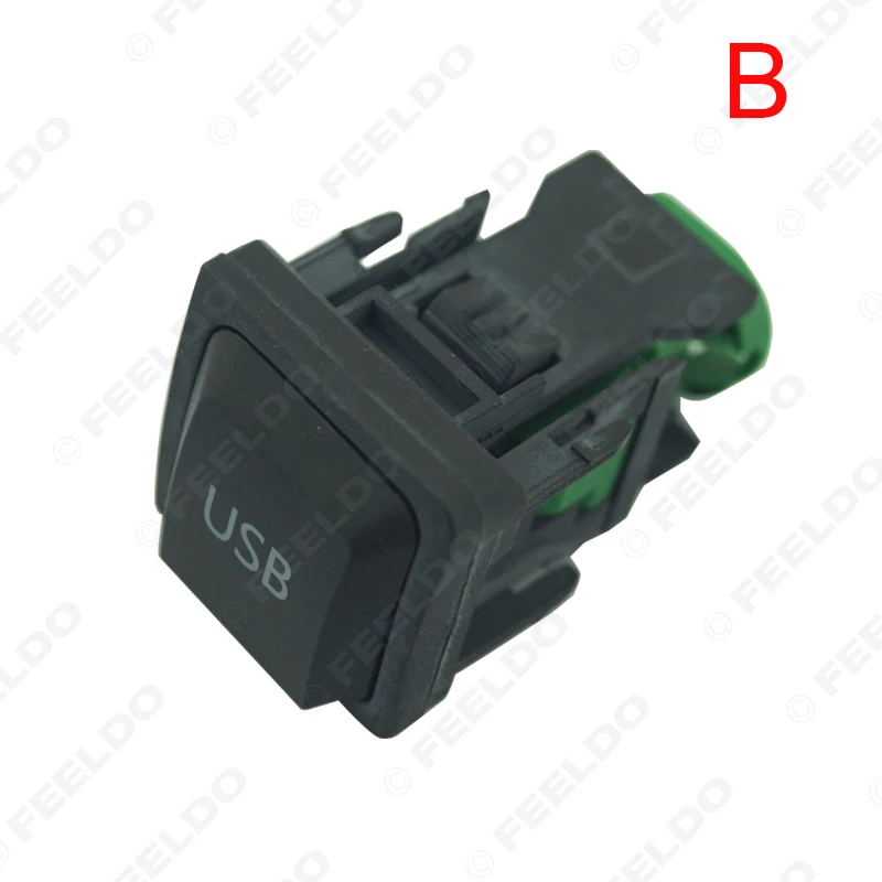 B FEELDO автомобиль OEM RCD510 RNS315 USB кабель с переключателем для Volkswagen Golf MK5 MK6 VI 5 6 CC Tiguan Passat B6 подлокотник положение - Название цвета: B