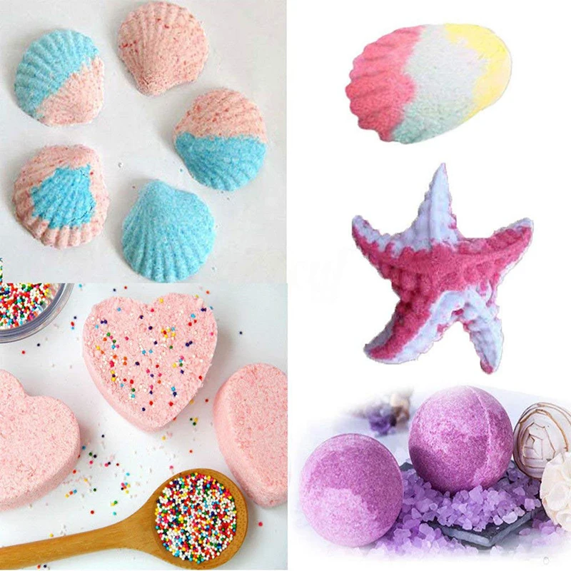 

Metal Baking Mold Set Shell Starfish Conch Shape Cake Ice Cream Small Bread Pastry Molds Handmade Soap Bath Bomb Salt Ball Molds