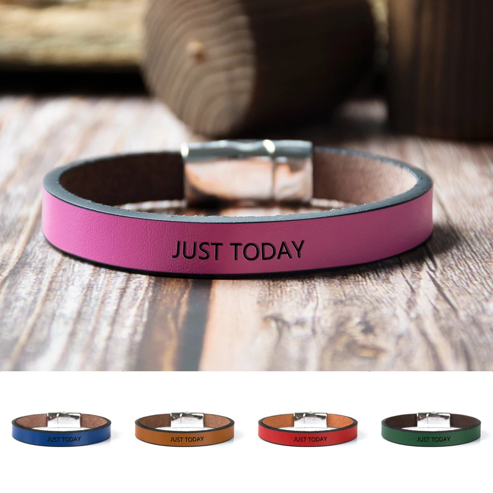 Только сегодня вдохновляющие браслеты сообщение Выгравированная манжета с
