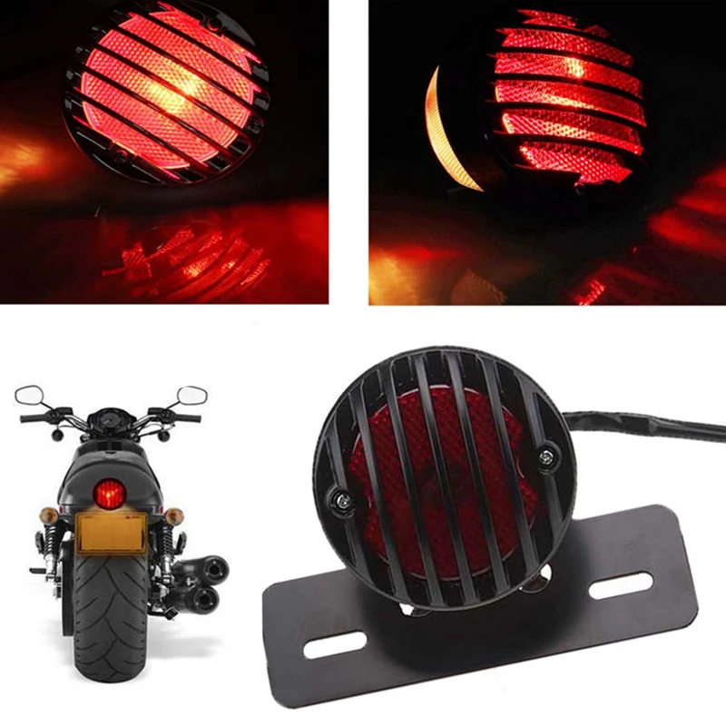 

Motorcycle Rear Tail Brake Stop Light Lamp For Bobber Chopper CAFE RACER Street Glide Softail Scooters Road King Sportster 883