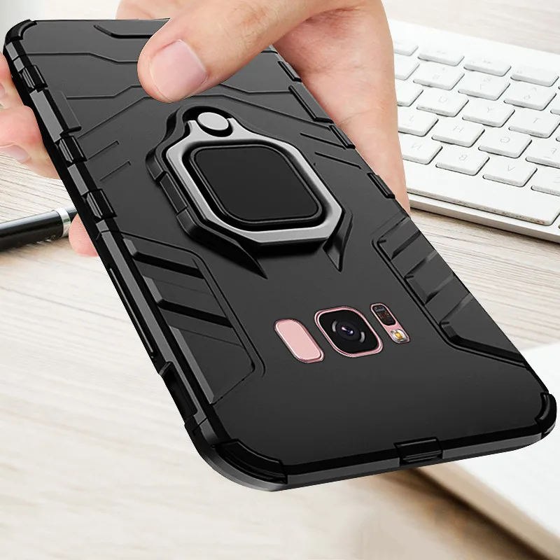Роскошные Магнит металлическое кольцо Чехлы для samsung Galaxy A70 A60 A50 A30 A20 A10 A9 A8 A7 A8S S10e S10 S9 S8 плюс противоударный корпус