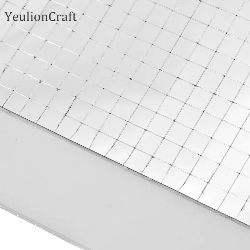 YeulionCraft 30x30 см мини самоклеящаяся квадратная стеклянная зеркальная мозаичная
