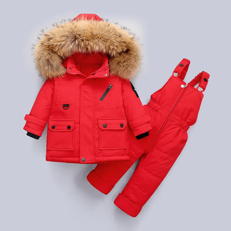 Детский пуховой комбинезон для мальчиков на возраст до-30 градусов