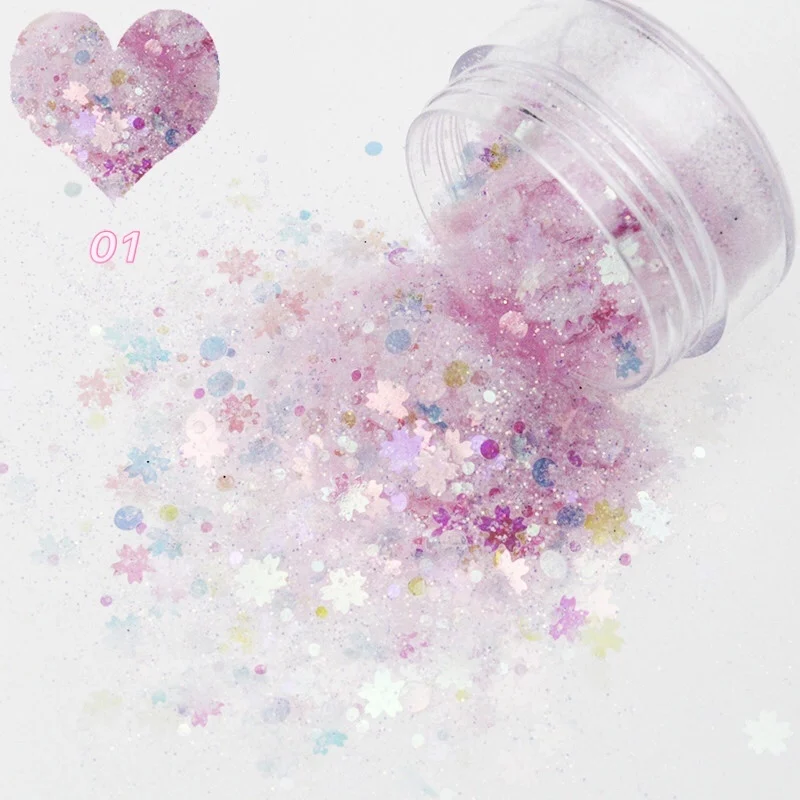 

Mixed Spangles Nail Sequins Aurora AB Mermaid Nail Flakes Stunning Pailliette Star Moon Heart Spring Sticker Decoration Tips